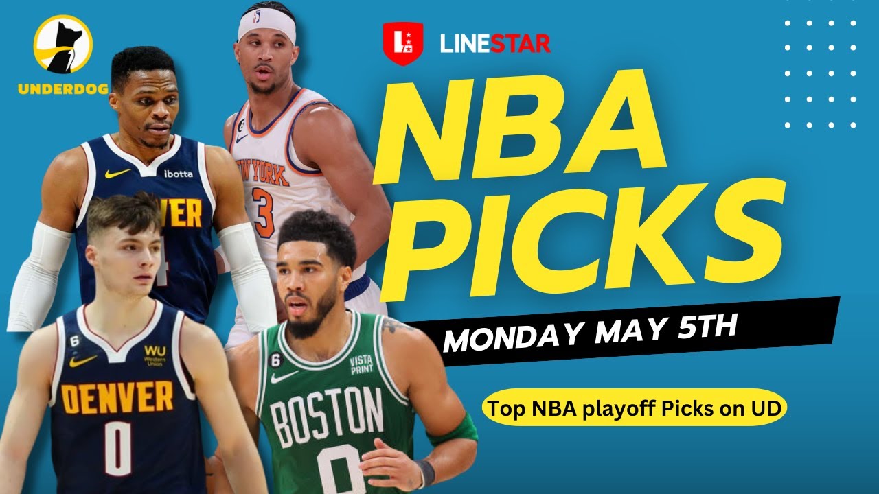 BEST NBA PLAYER PICKS TODAY | Underdog Pick'Em NBA Playoffs Picks for Monday May 5th