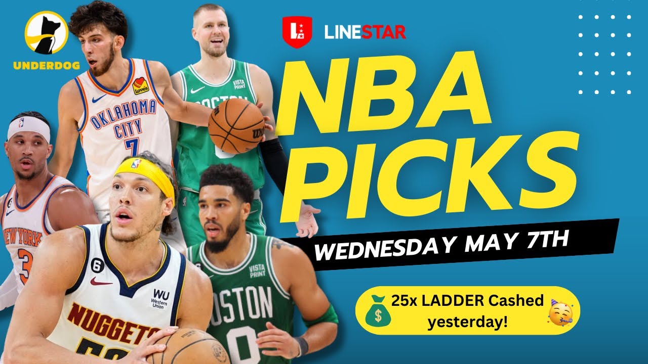 BEST NBA PLAYER PICKS TODAY | Underdog Pick'Em for Wednesday May 7th | Cashed 25X Ladder yesterday!