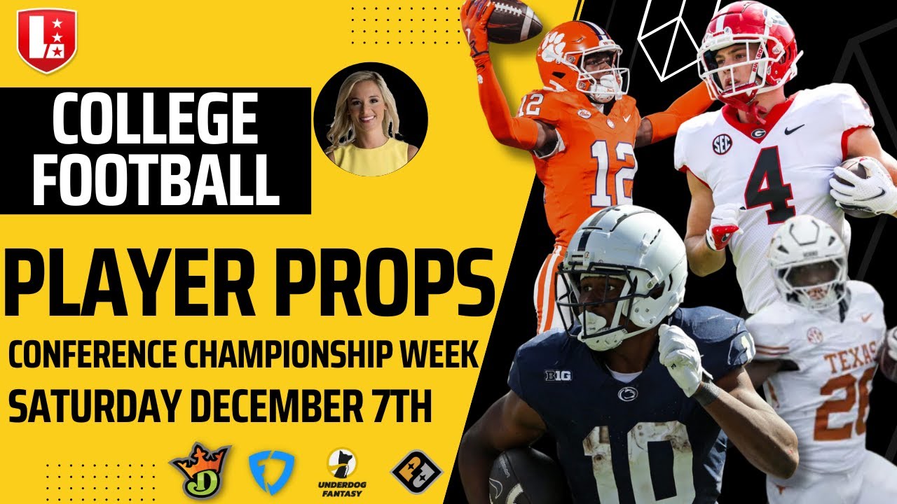 College Football Conference Championship Player Prop Bets Saturday December 7th | Underdog Best Bets