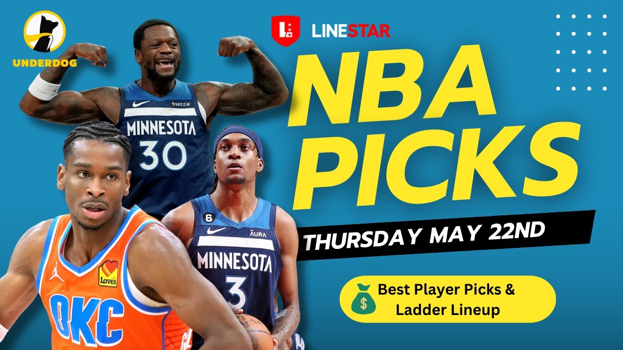 BEST NBA PLAYER PICKS TODAY | Underdog NBA Playoffs Player Pick'Em Entry for Thursday May 22nd