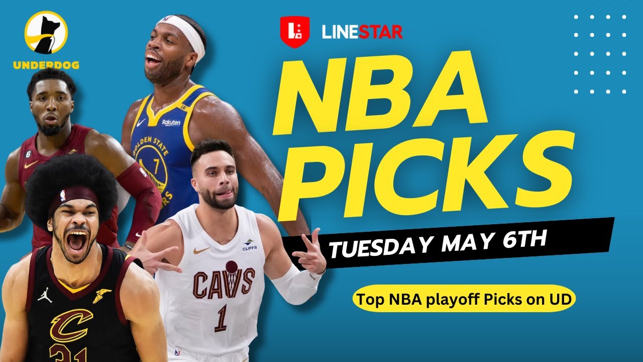 BEST NBA PLAYER PICKS TODAY | Underdog Pick'Em NBA Playoffs Picks for Tuesday May 6th